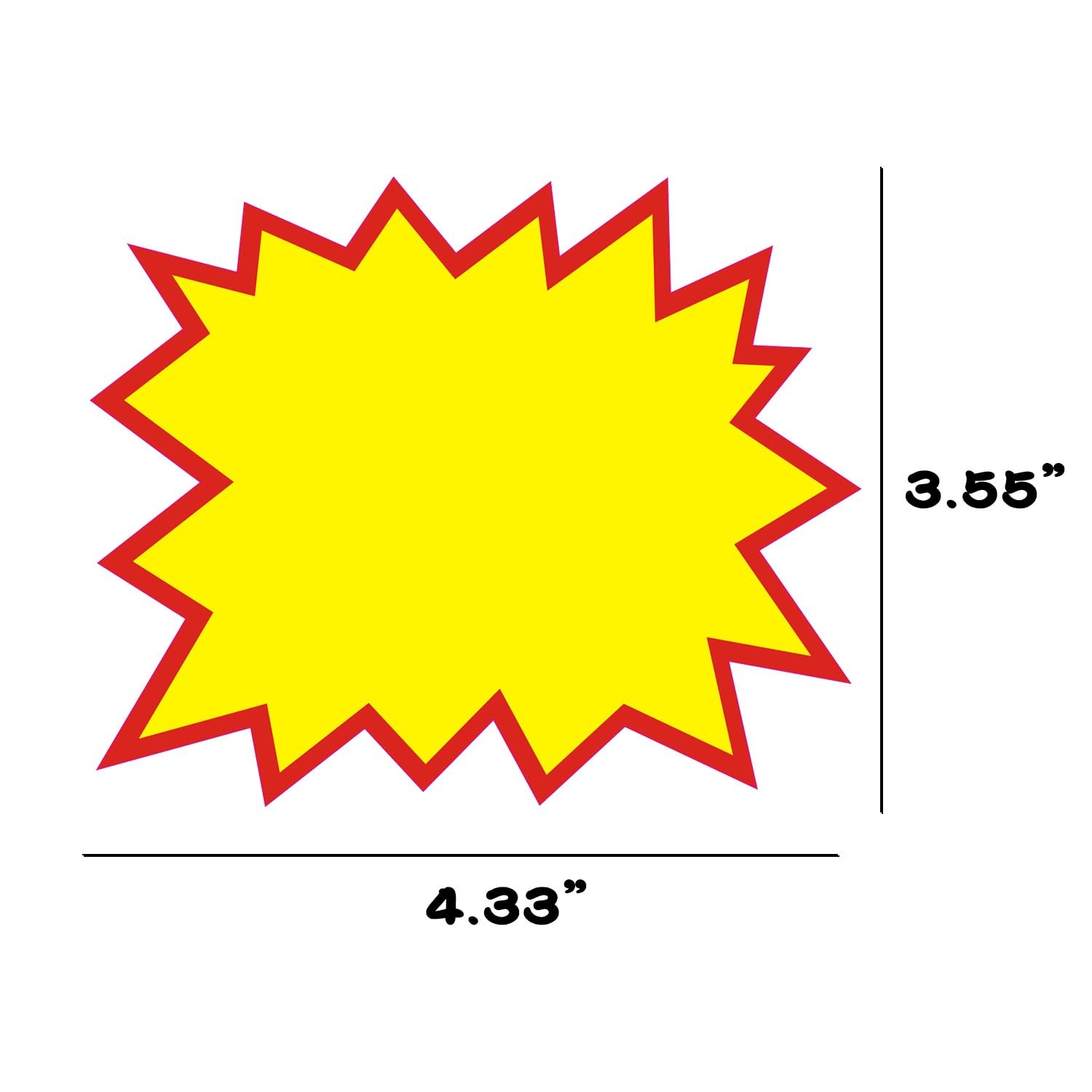 200 Pcs Starburst Signs Blank Sale Price Tags Retail Sale Signs Price Labels
