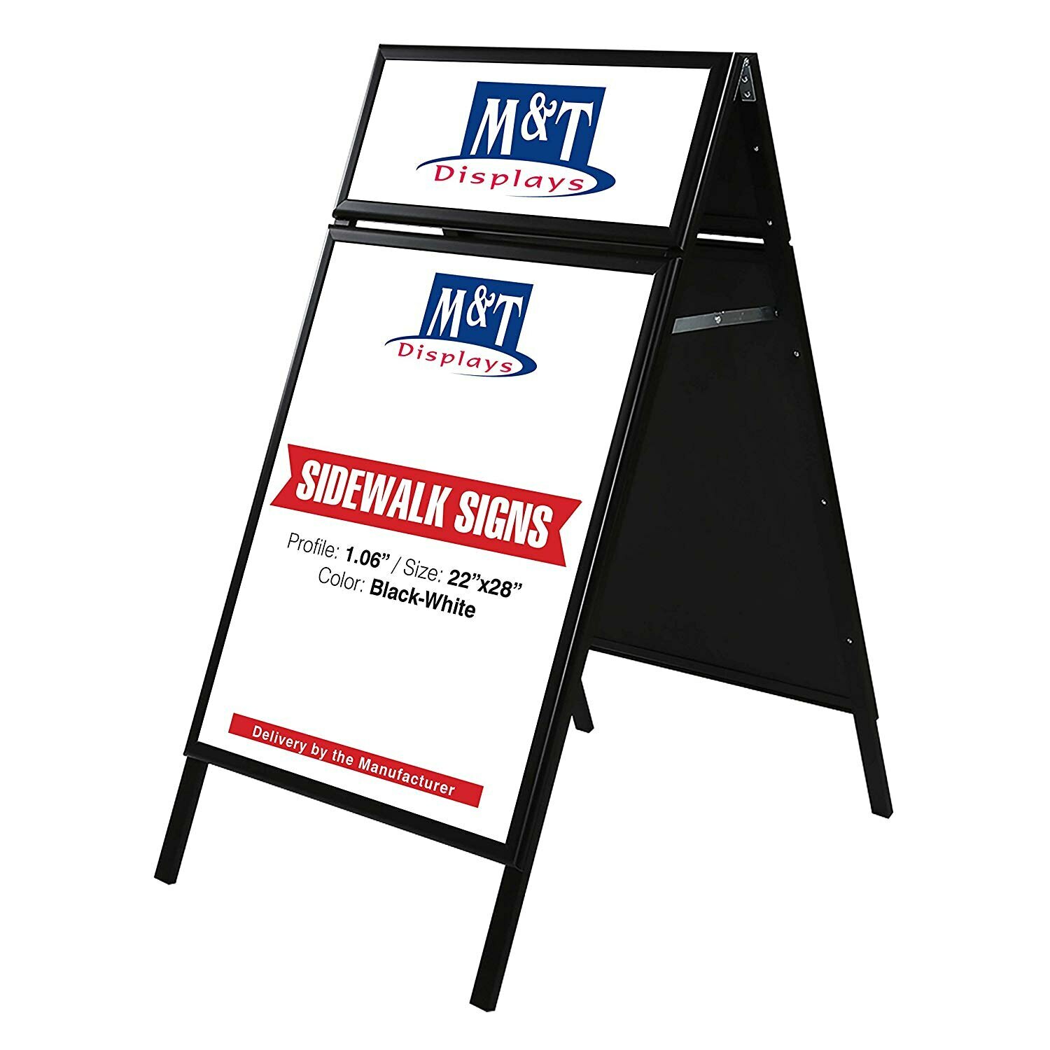 Double Sided Large Poster Sidewalk Menu Advertising A Board Sign 22×28″ Black