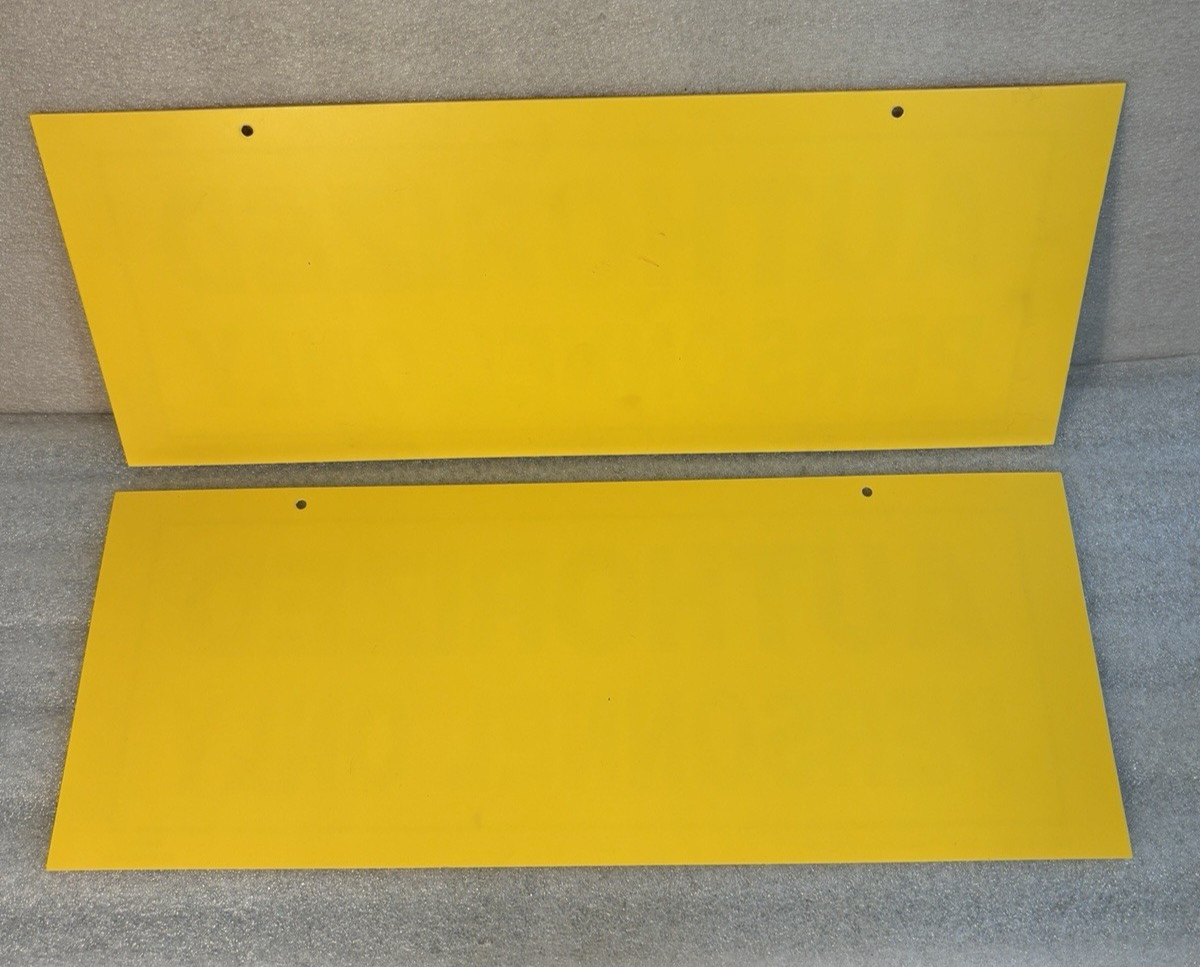 2 Authorized Personnel Only Sign 841803 Yellow & Black Heavy Duty Plastic, 13×6″