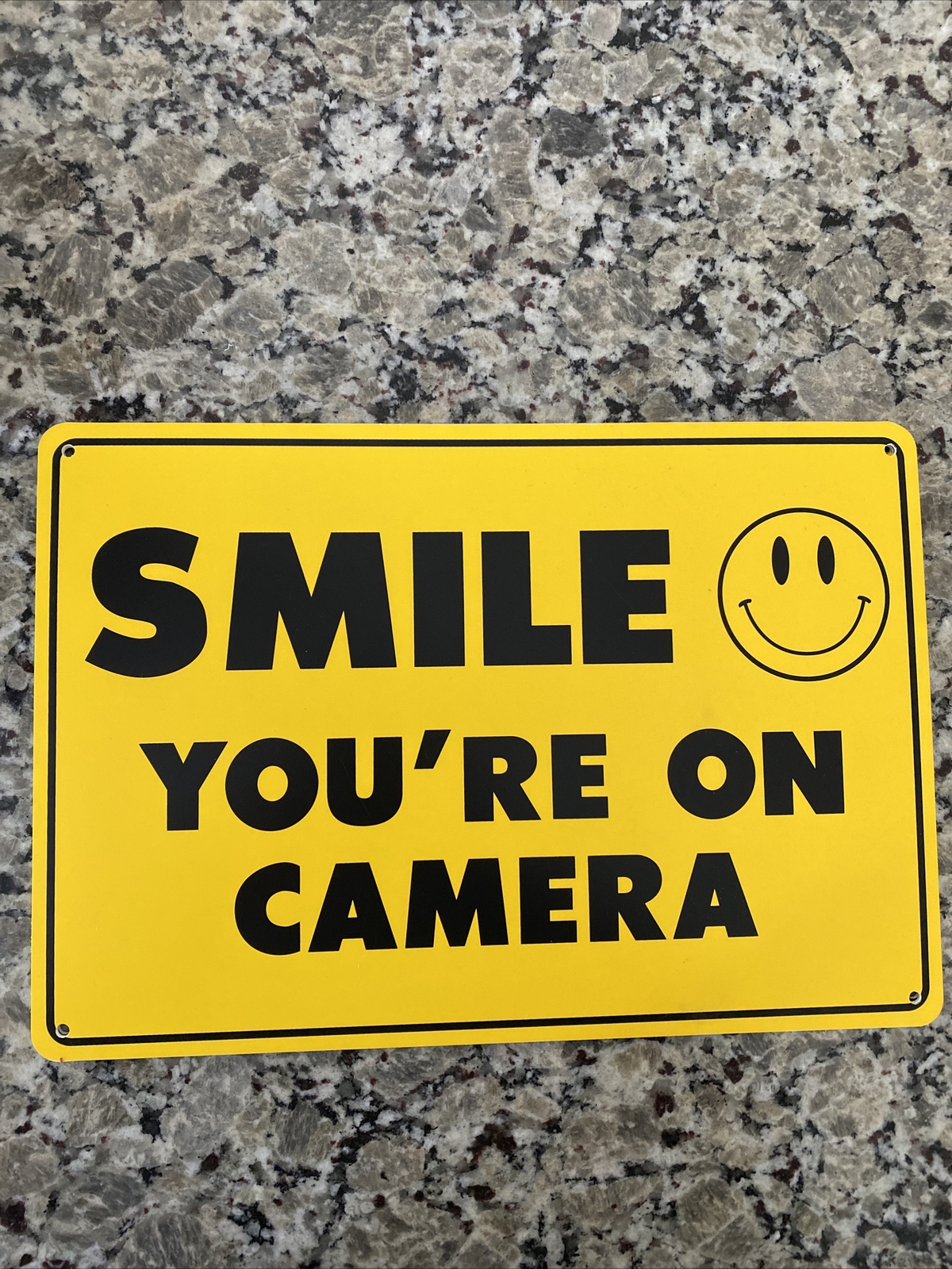 NEW SMILE YOU’RE ON CAMERA SECURITY WATERPROOF BUSINESS YELLOW SIGN VIDEO CCTV