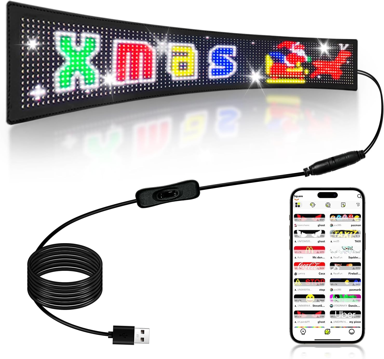 LED Sign, 23″X5″ Programmable LED Sign with Bluetooth APP Control – Huge Bright