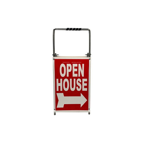 Real Estate Open House Sign Kit Metal A-Frame 5 Pack Red Mini