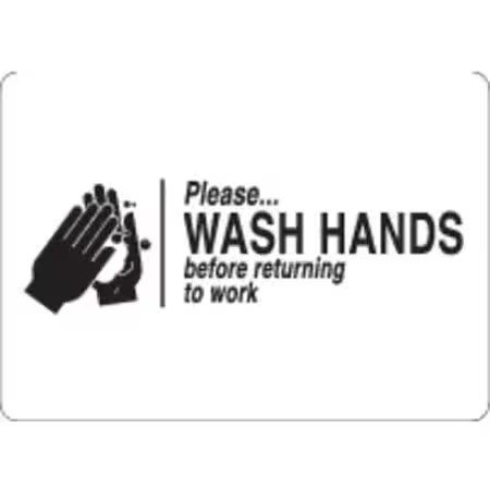 Restroom Sign, Vinyl, 7 In W X 5 In H, 34Gl89