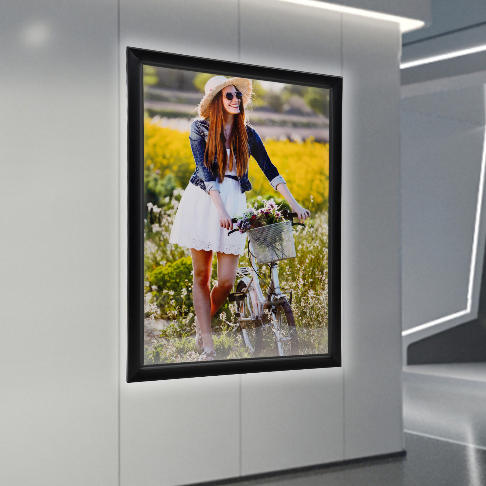 24*33” LED Poster Movie Frame Backlit Light Box Art Advertising Sign Display