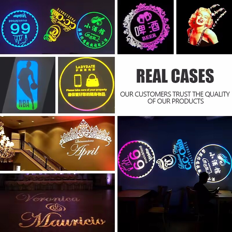 15W-110W LED Auto Color Changing Gobo Projector Customized Waterproof Outdoor AD