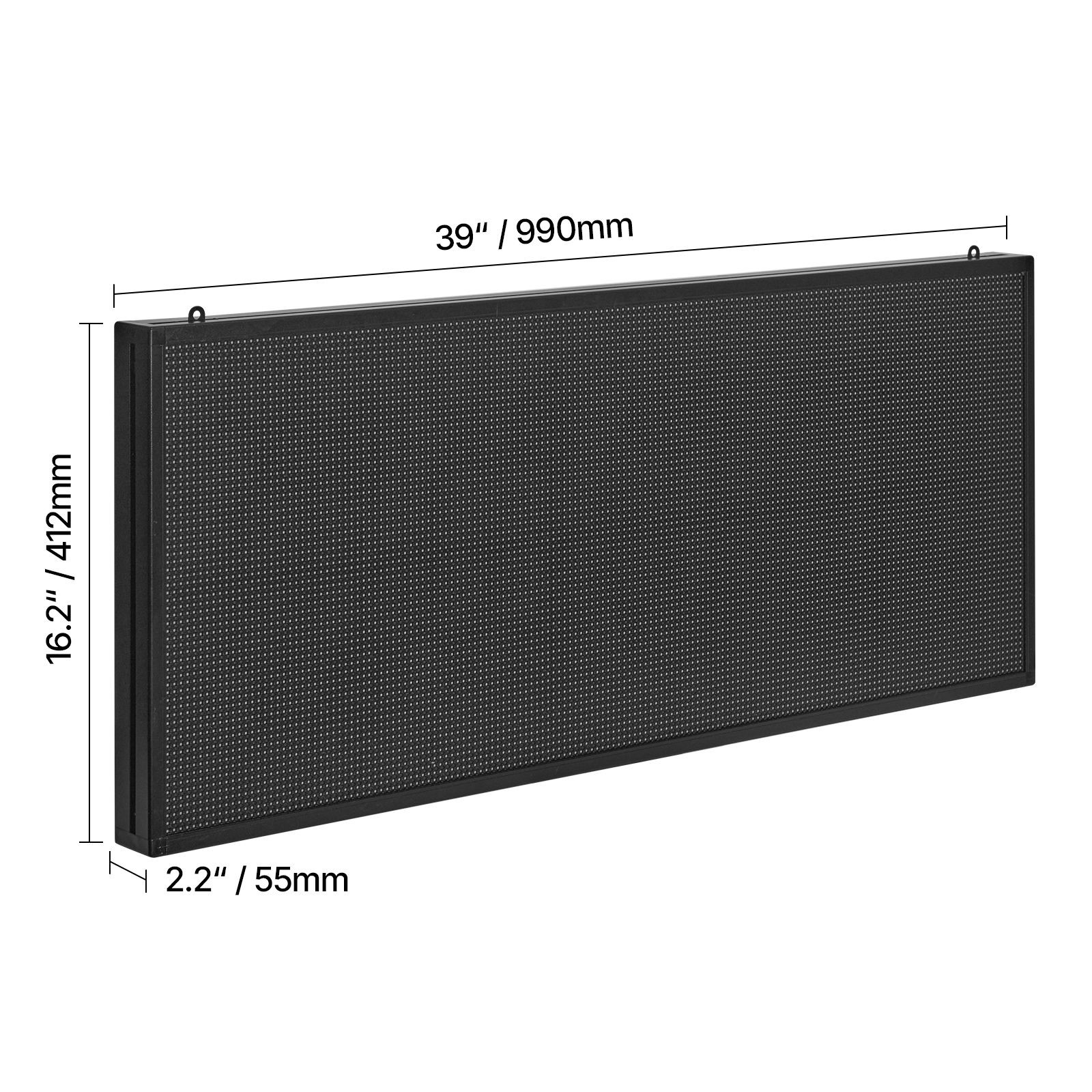 Flexible RGB LED Display Board, 64x160px, Scroll Text & GIF, Aluminum Frame