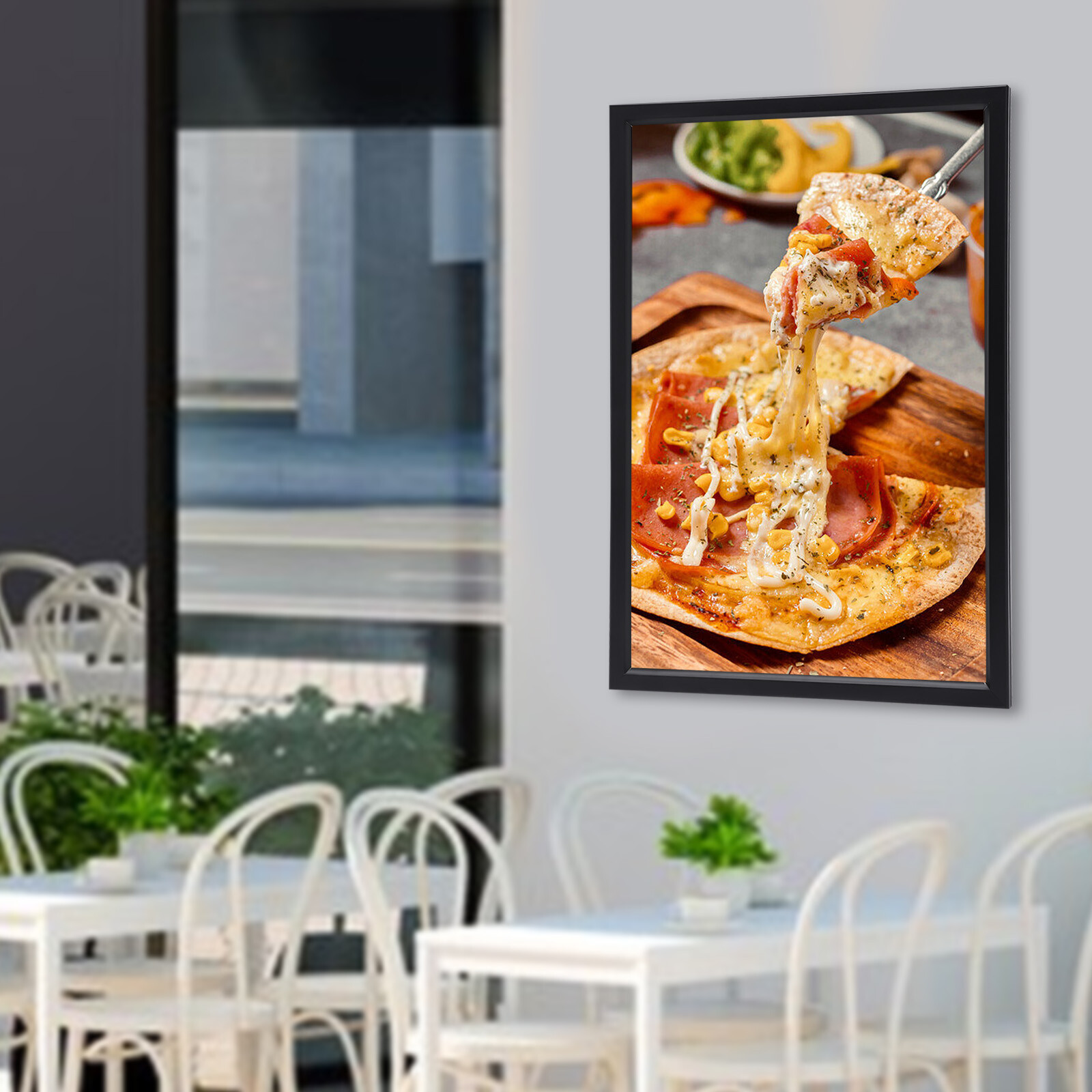 2PCS 24×36 Inch LED Backlit Movie Poster Art Picture Frame Light Box Wall Mount