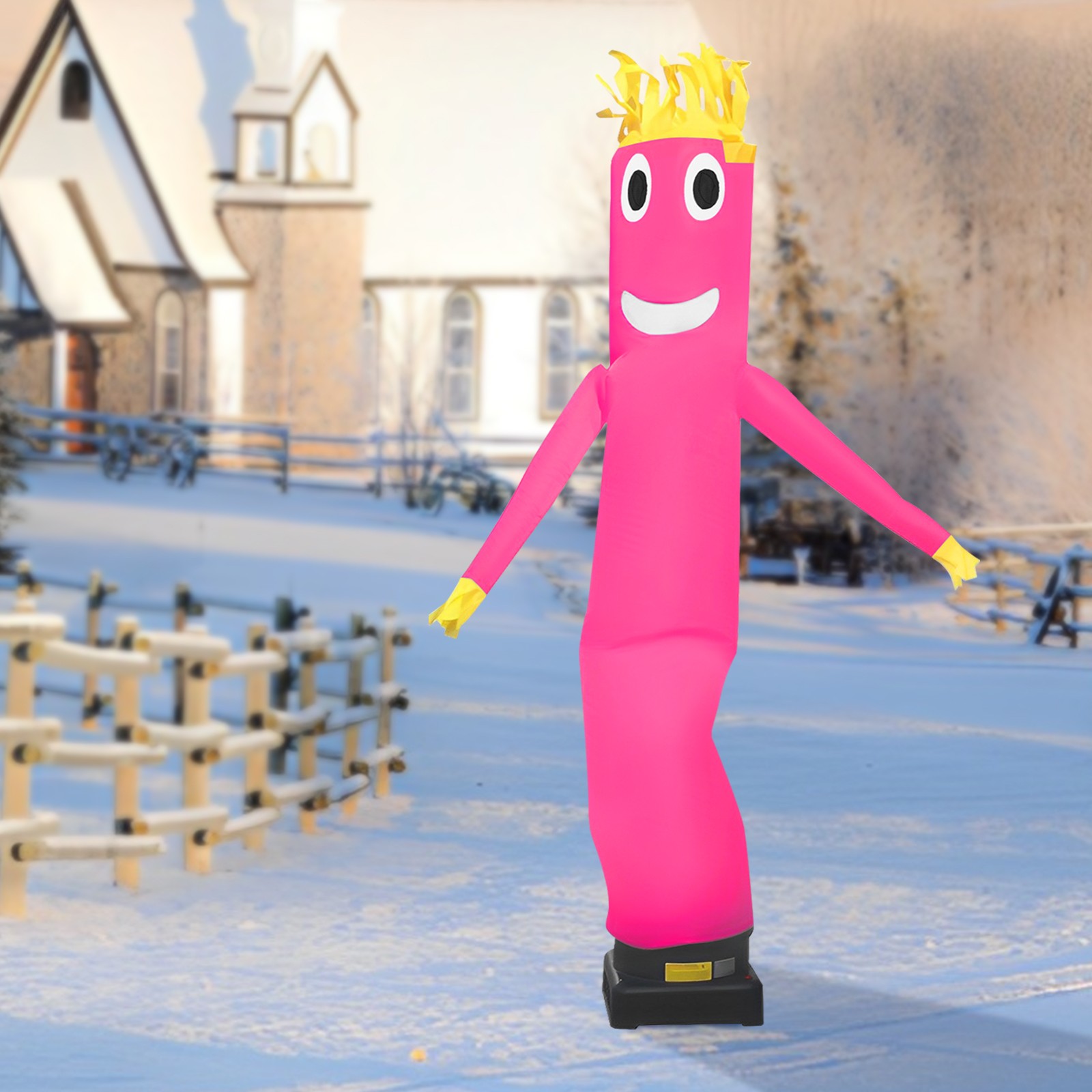 10ft Advertising Inflatable Tube Men, Waving Inflatable Tube Guy Pink
