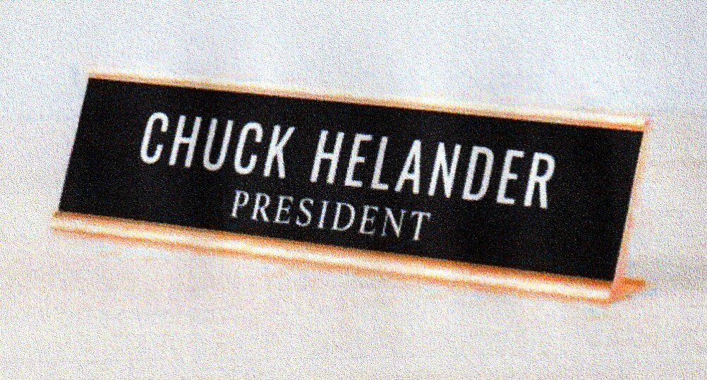 BRIGHT GOLD COLOR ANODIZED ALUMINUM Office Desk Name Plate Holder – 2″ x 8″