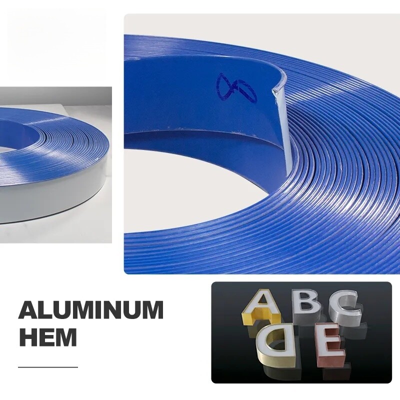 50m Aluminum Channel Letter Coil – 2.36″&3.15″ Trim Cap for Handmade Sign Making
