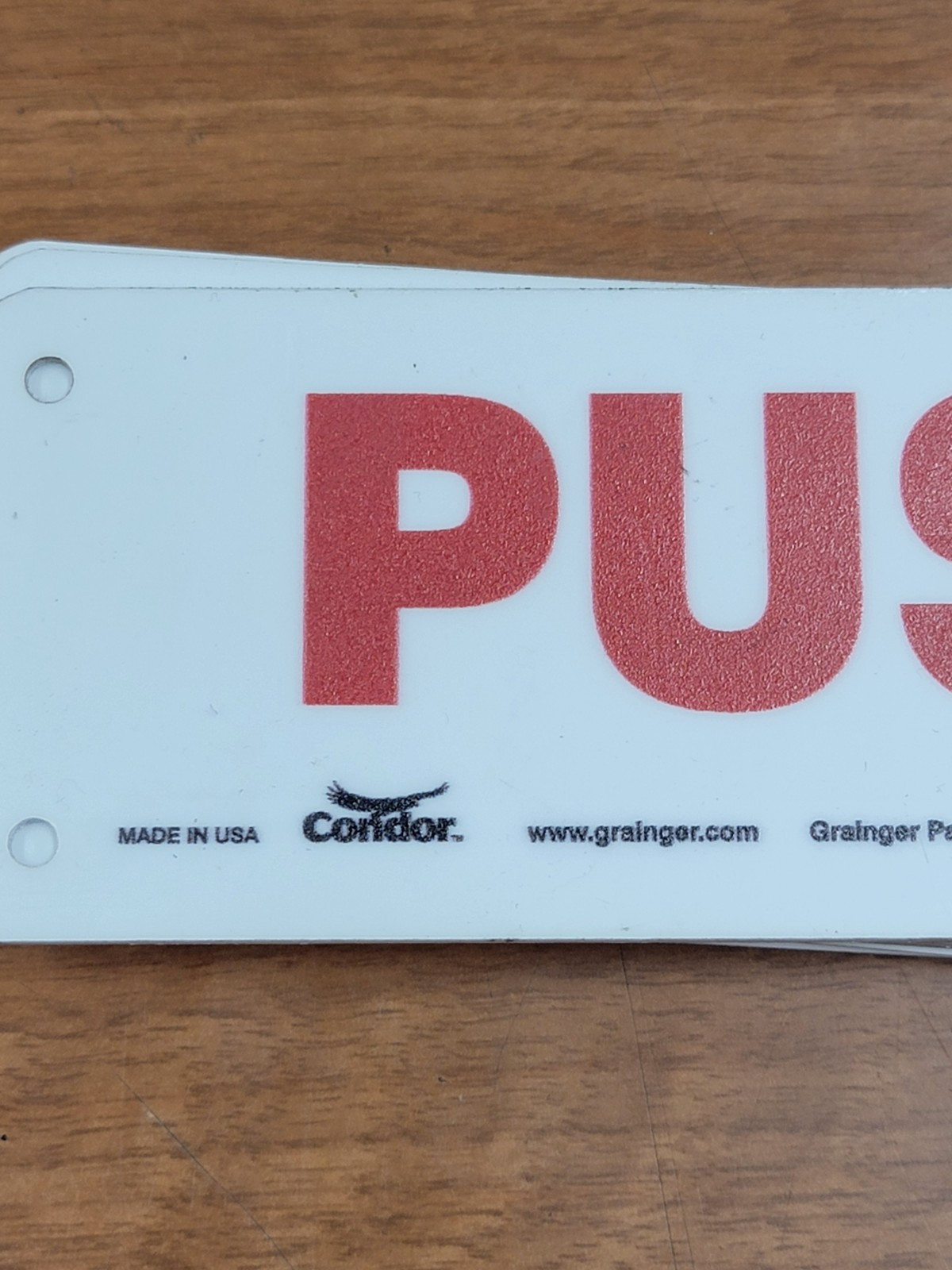 Condor 471W39 Safety Sign, 2-1/2″ H, 7 In W, Horizontal Rec, English, RA. 2pk