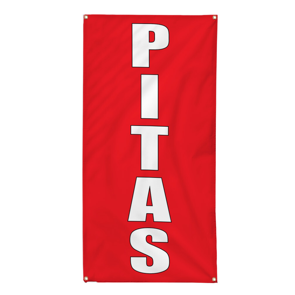 Vertical Vinyl Banner Multiple Sizes Pitas Weatherproof Industrial Yard Signs