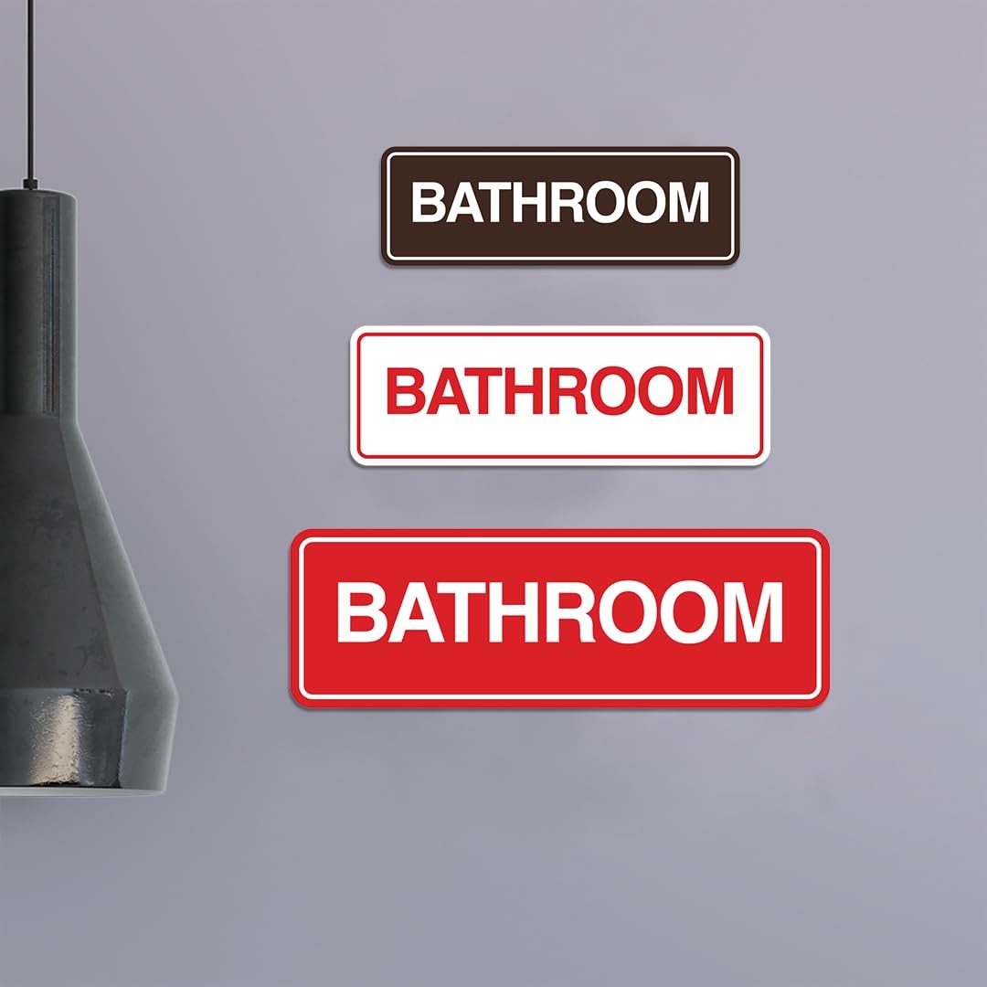Standard Bathroom Wall Door Sign Brushed Gold Medium Home Office Decor