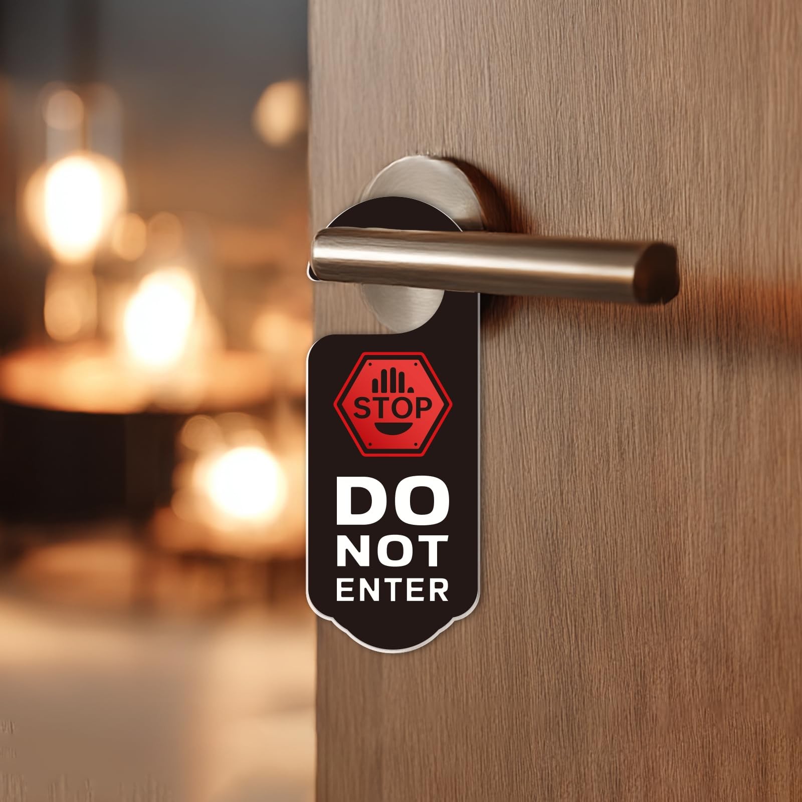2 Pack Stop Do Not Enter Door Hanger Sign Door Hangings Acrylic Engraved Sign…