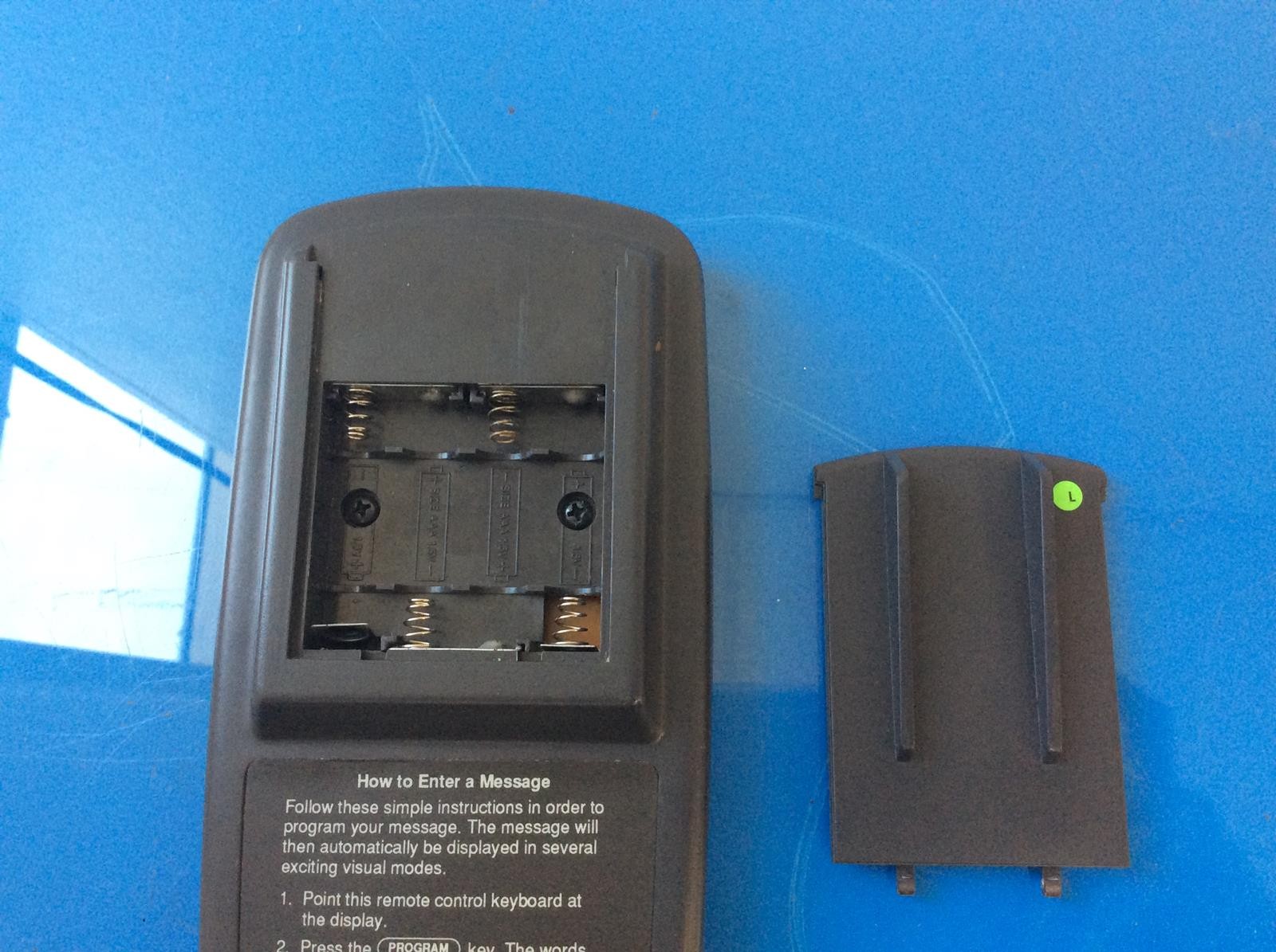 ADAPTIVE MICRO SYSTEMS ALPHA REMOTE FOR SIGN #63407203 BATTERY TESTED