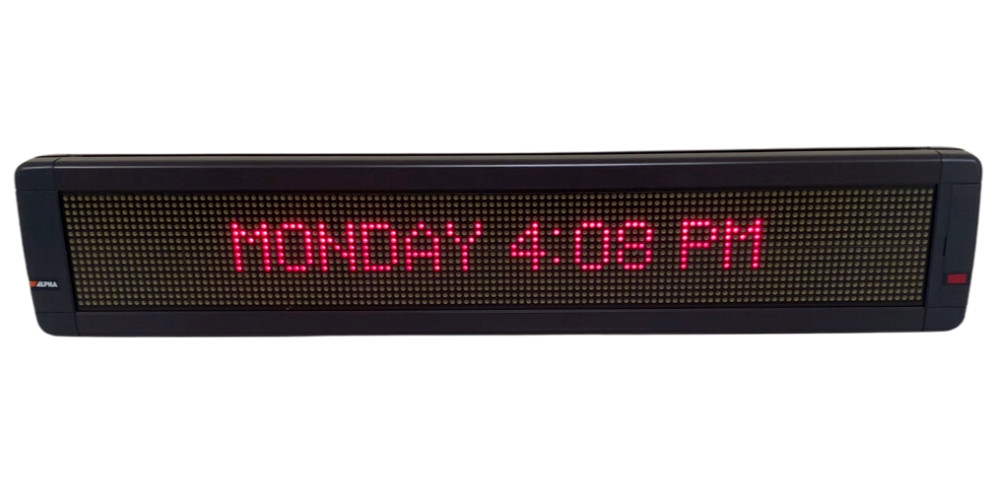 Adaptive Micro Systems Alpha 4120C Message Display Sign Digital Scrolling 40″