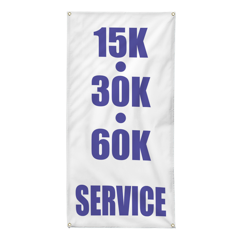 Vertical Vinyl Banner Multiple Sizes 15K 30K 60K Auto Service Business Business