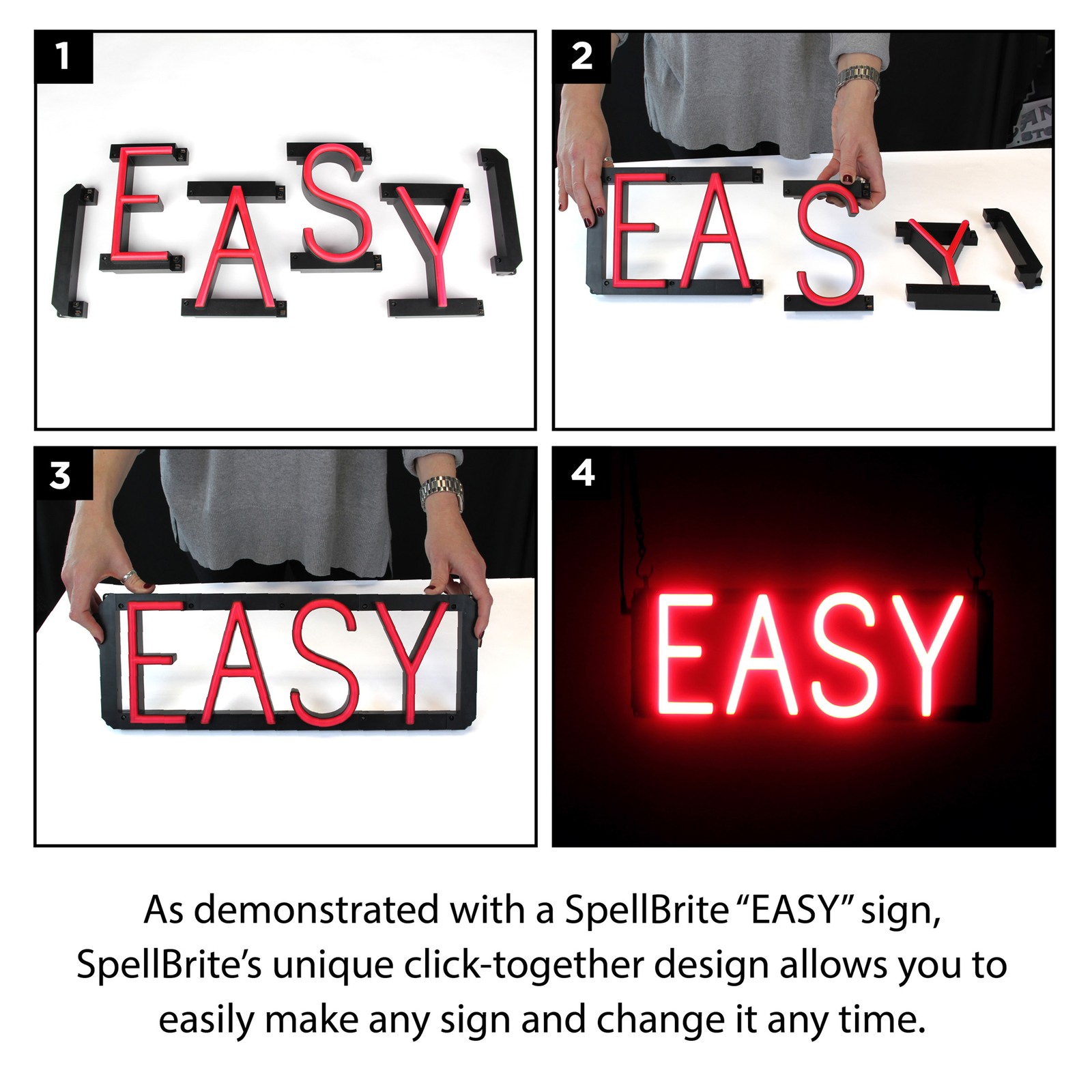 SpellBrite NIGHTCLUB Sign | Neon Nightclub Sign Look, LED Light | 32.5″ x 6.3″