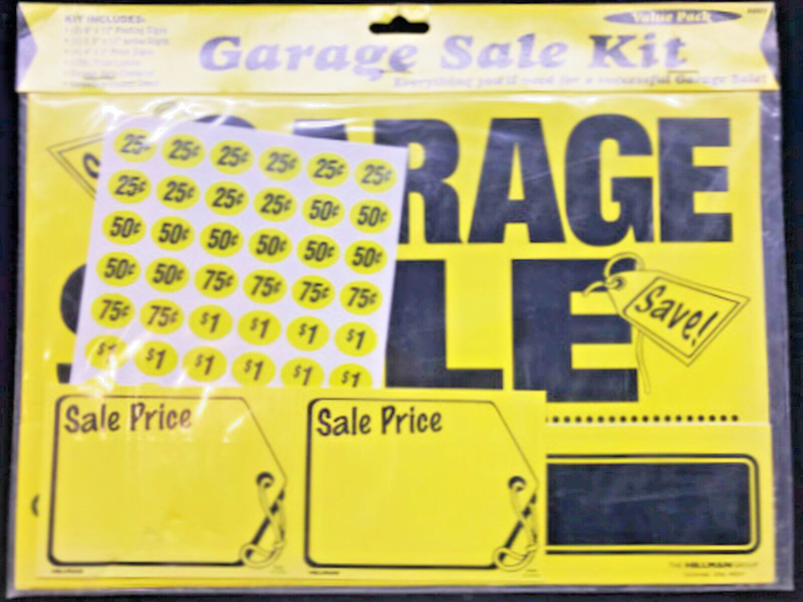 Garage Yard Sale SIGN KIT 8″x12 SignS arrows Price Label Stickers HILLMAN 848623
