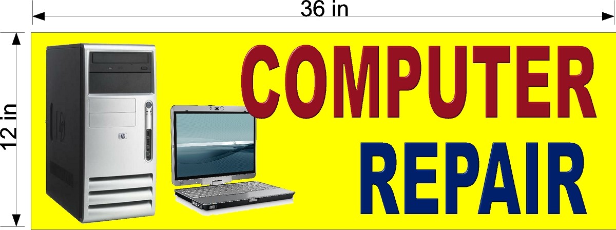 NEW! PERFORATED WINDOW VINYL DECAL 12″ X 36″ COMPUTER REPAIR