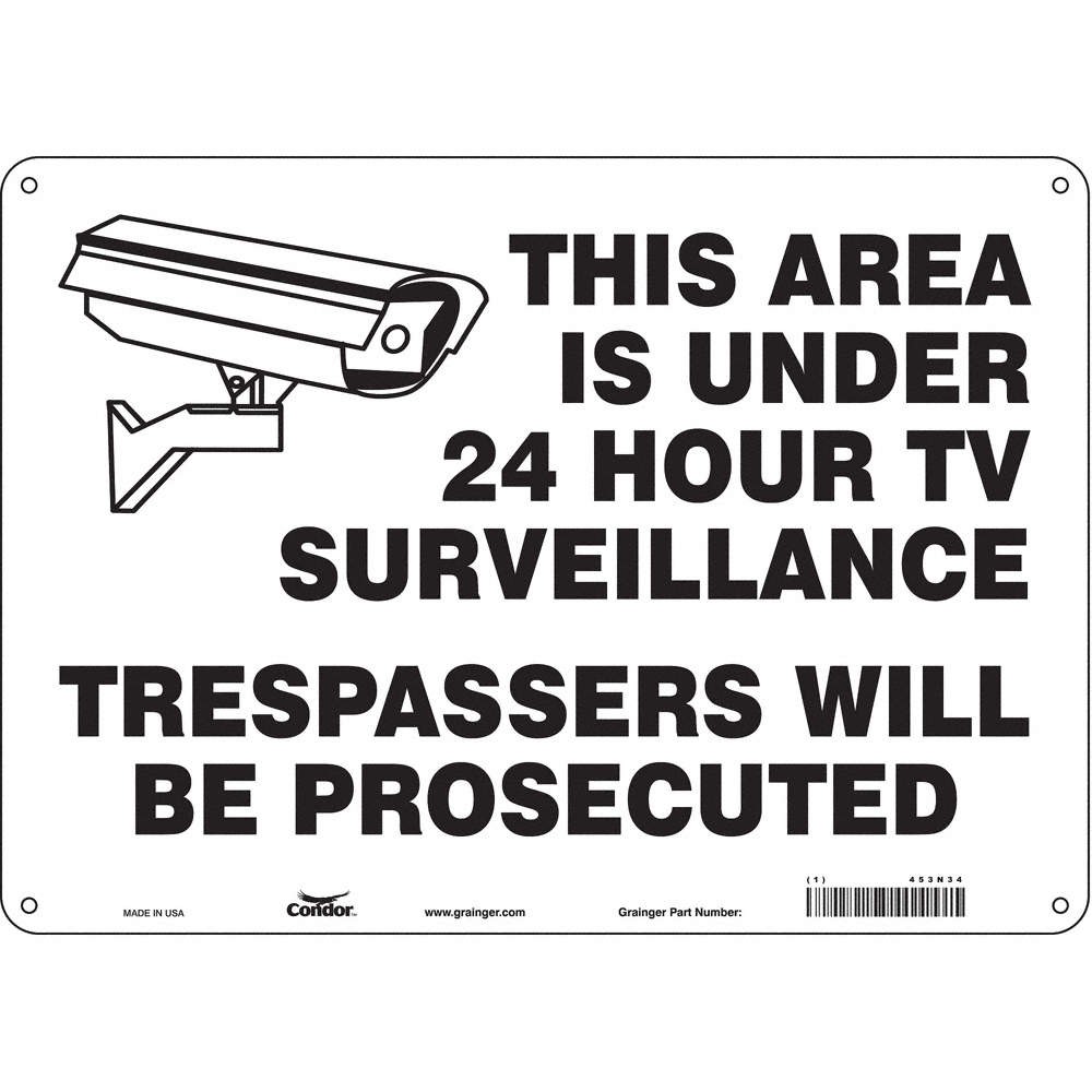 CONDOR 453N34 Safety Sign,10 in x 14 in,Polyethylene 453N34