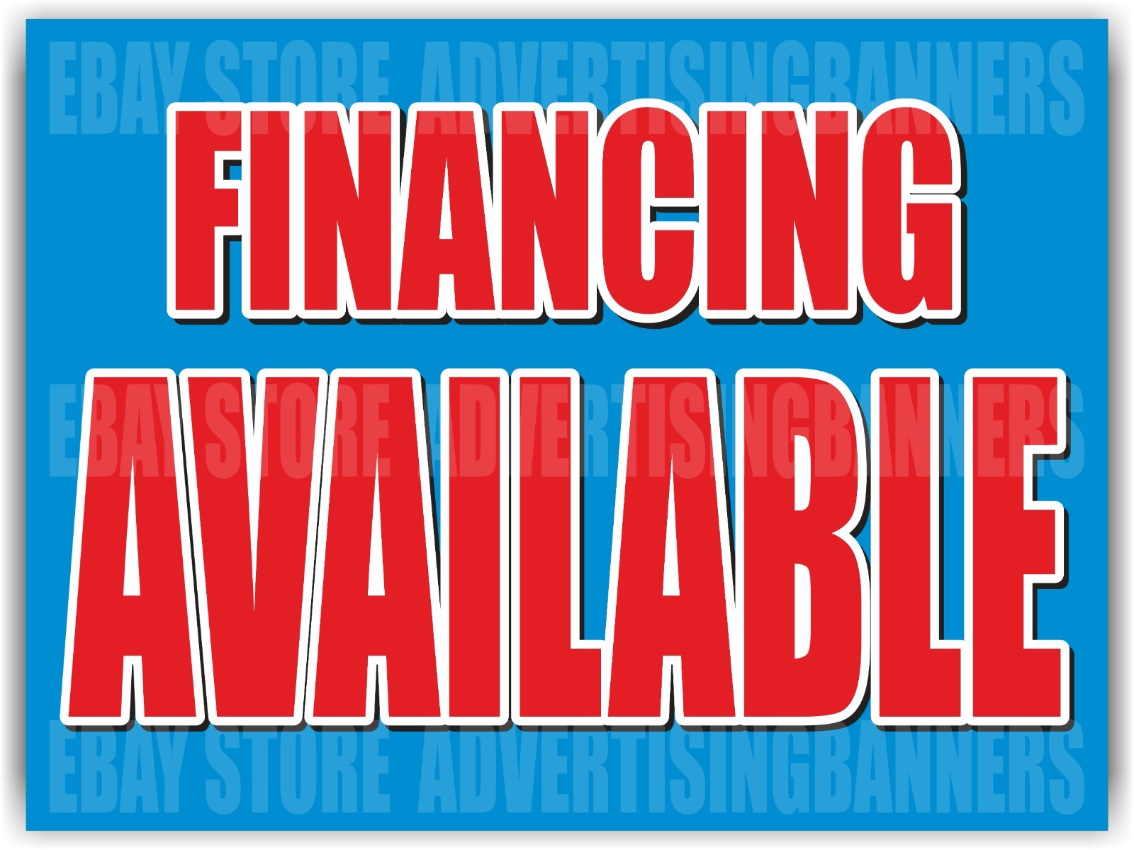 FINANCING AVAILABLE Yard Sign with H-Stakes Credit Cash Receipt Pawn