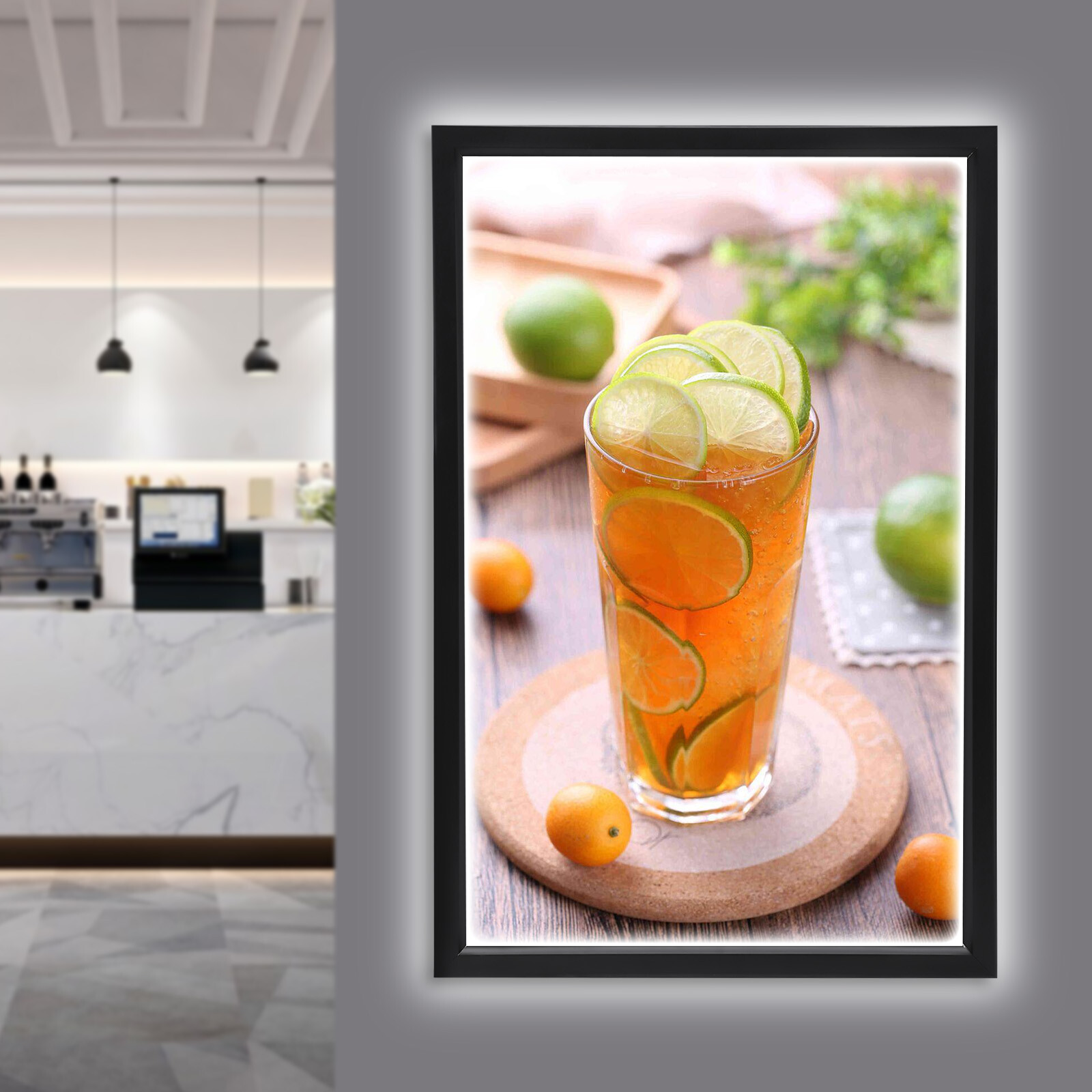 2PCS 24×36 Inch LED Backlit Movie Poster Art Picture Frame Light Box Wall Mount