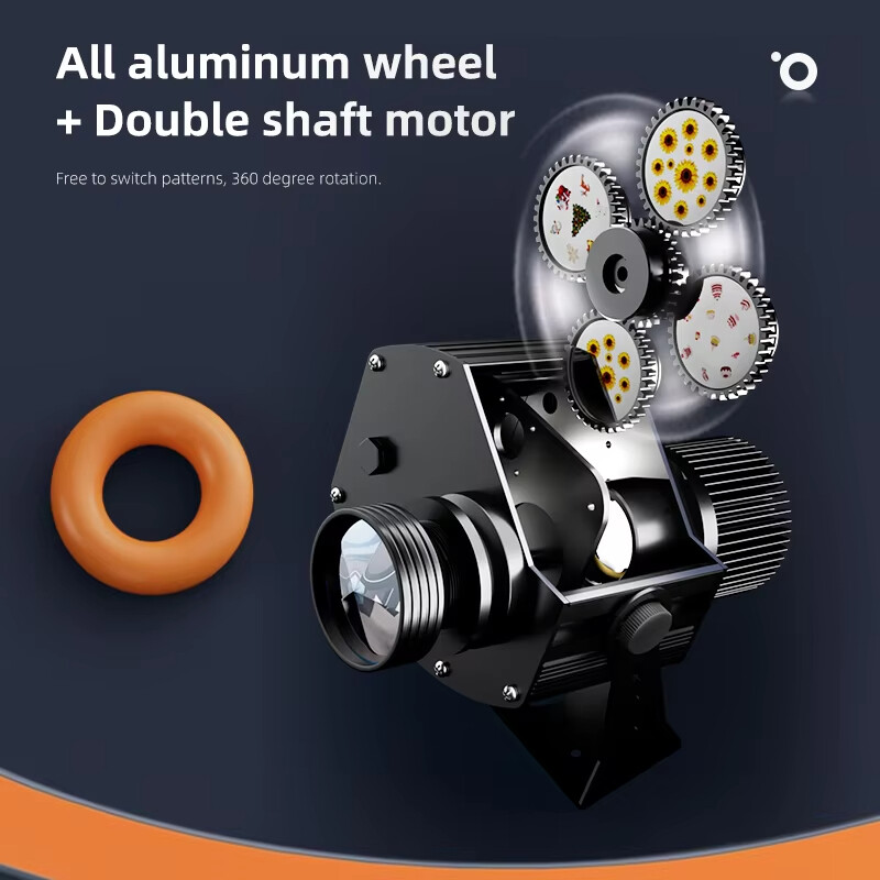 40W-600W 4 Logo, Dynamic Pattern Custom LED Gobo Projector Waterproof Projection