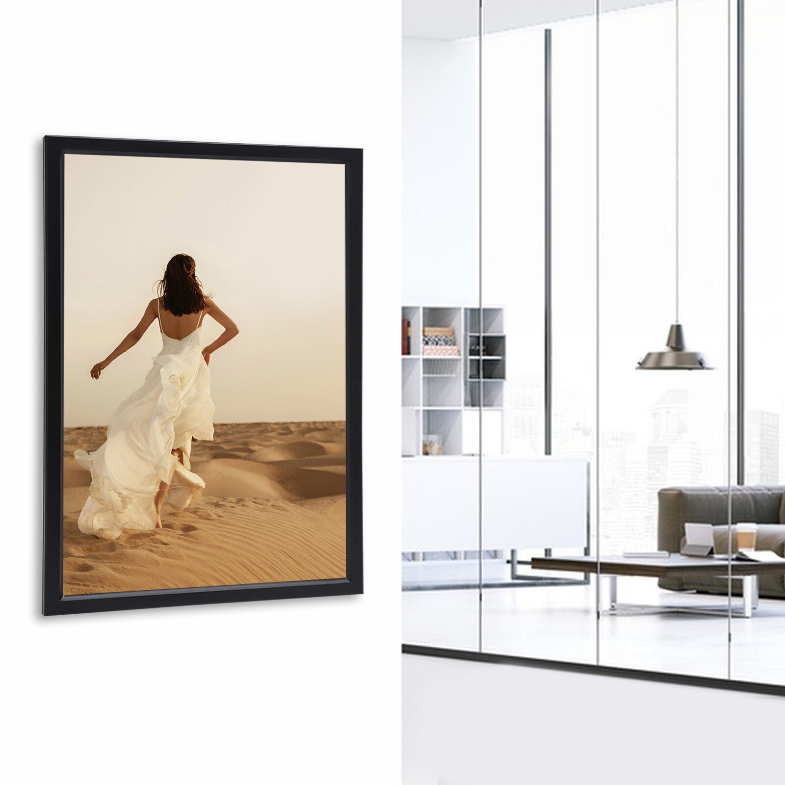 2PCS 24×36 Inch LED Backlit Movie Poster Art Picture Frame Light Box Wall Mount