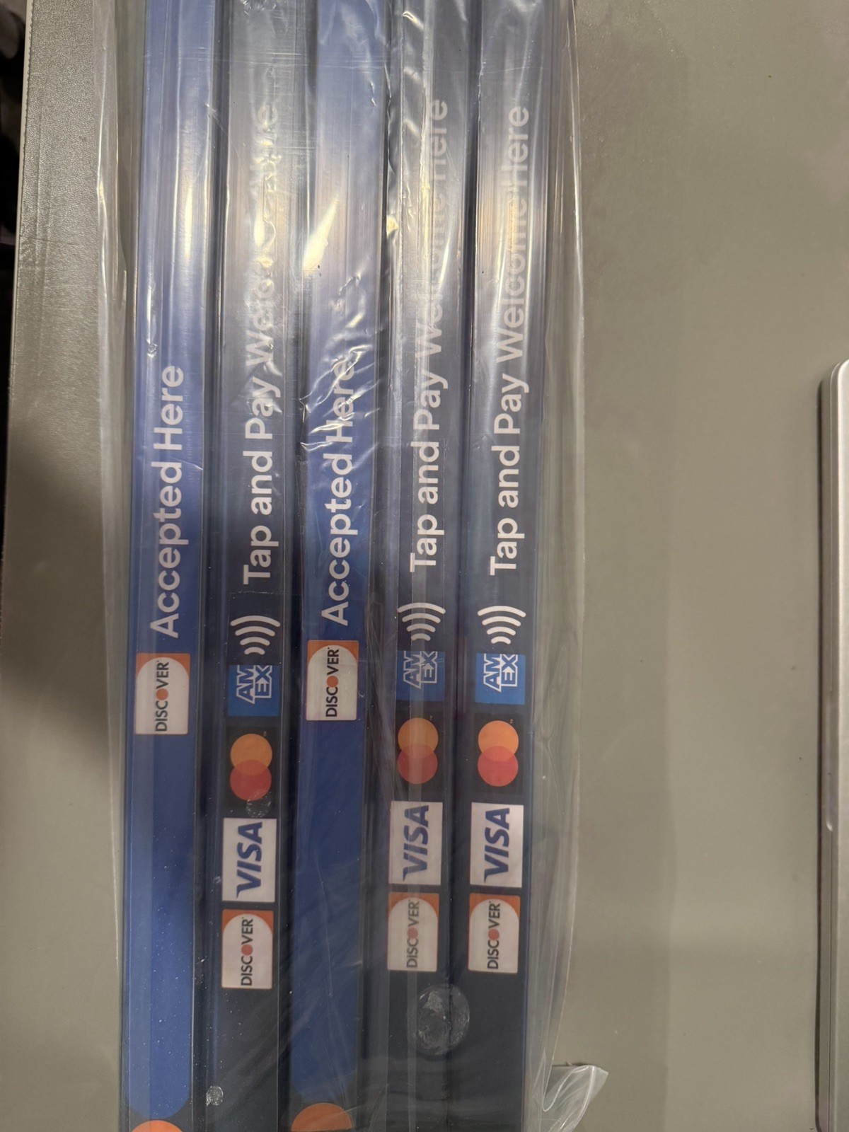 Pack of 10 Grocery Checkout Lane Dividers 16″L x 1″D 1 3 or 4 logos. NEW