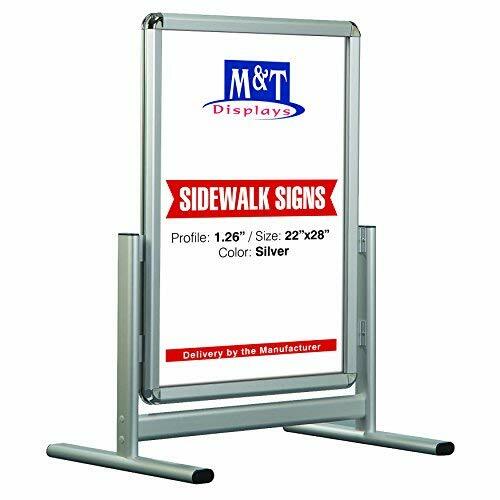 Outdoor Snap Sign, Advertising Sidewalk Display, 22×28 Black, Round Corner