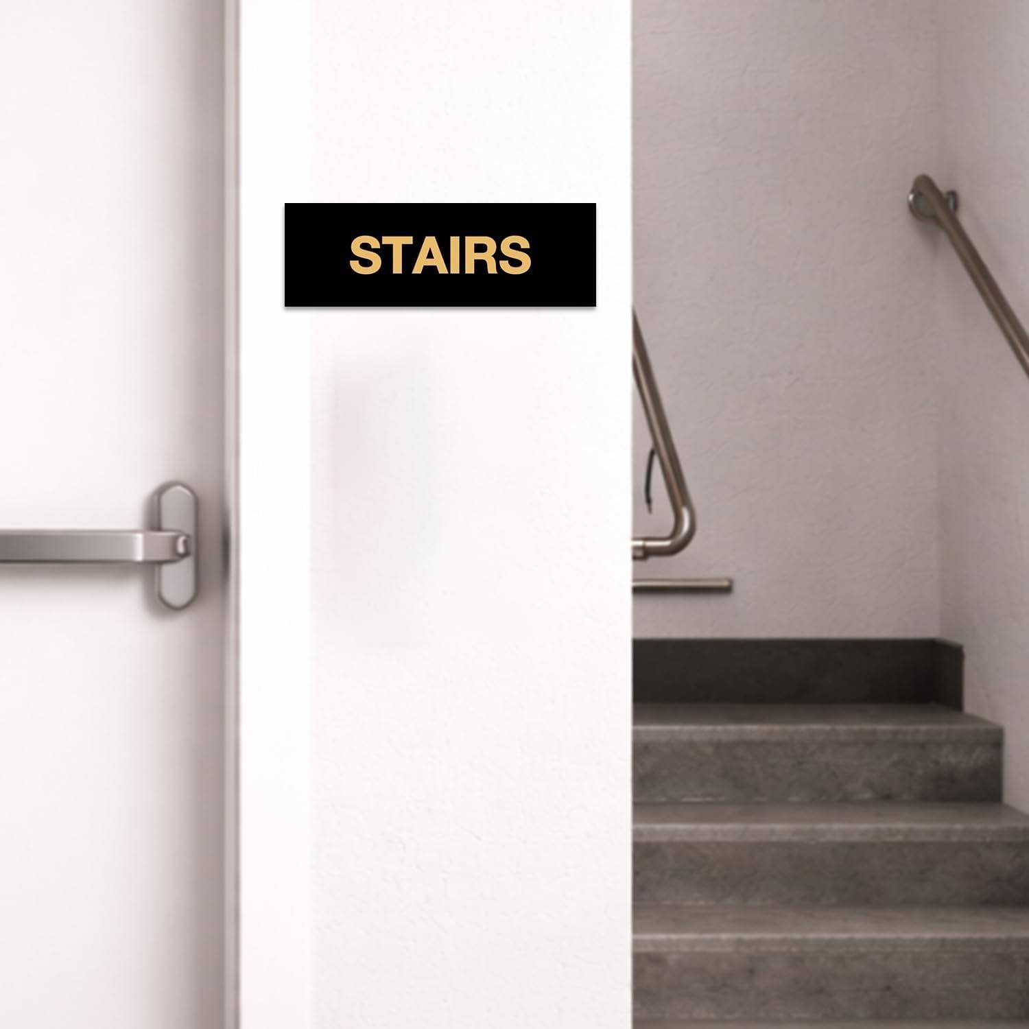 Signs ByLITA Basic Stairs Sign (Black) – Medium