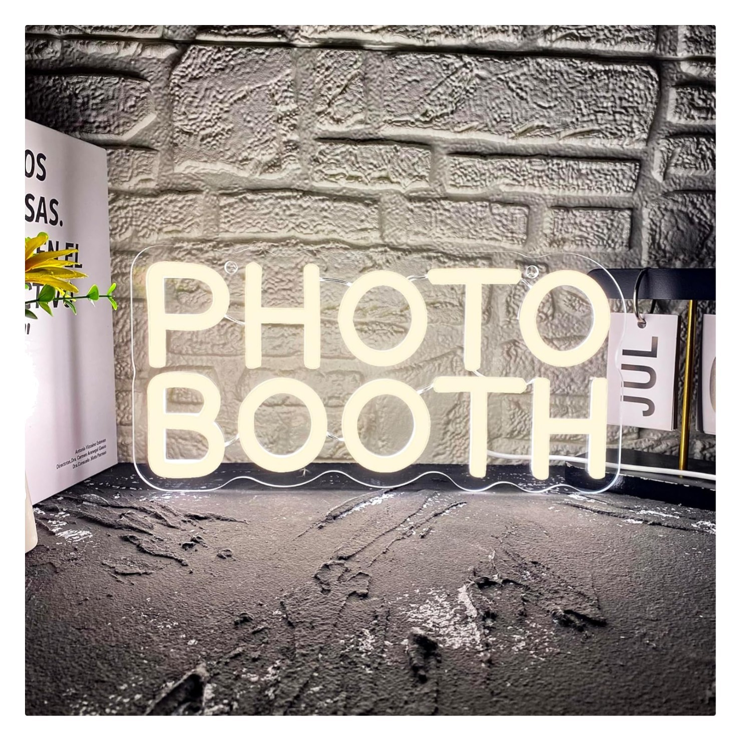 Vibrant Photo Booth Neon Sign with Dimmable LED – Perfect for Parties & Studios