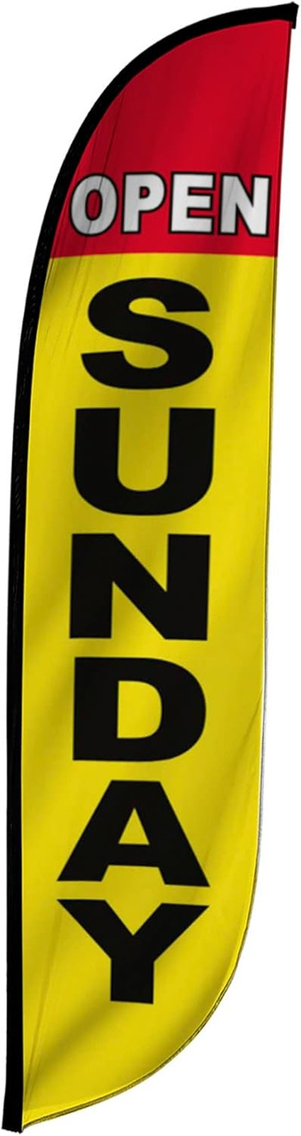Feather Flag Banner – 12 Feet Tall Advertising Sign Swooper Flag Only, No Poles