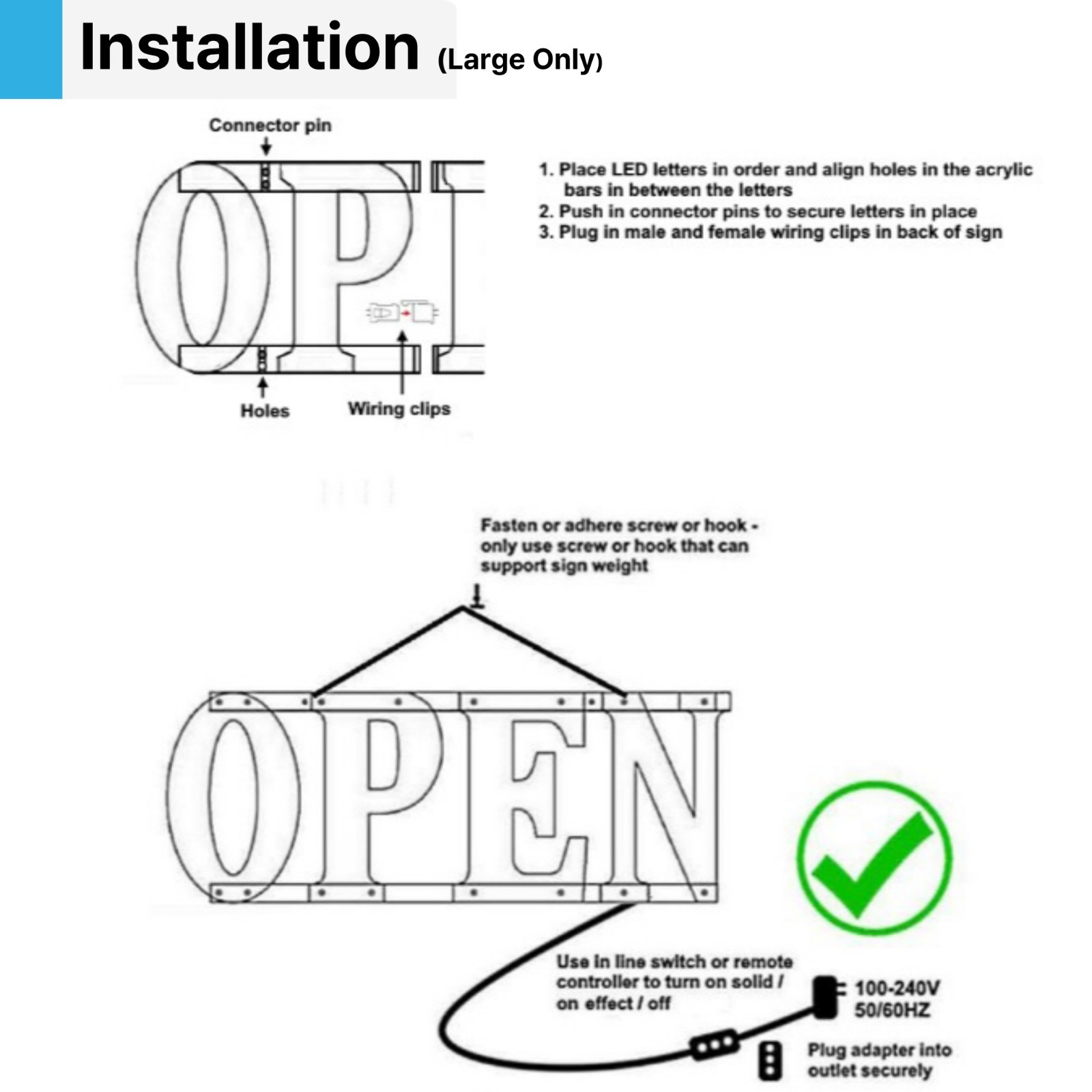 EPL Signs SMOKE SHOP White LED Sign Business 20″x30″ Remote 3G Sparkling Mode