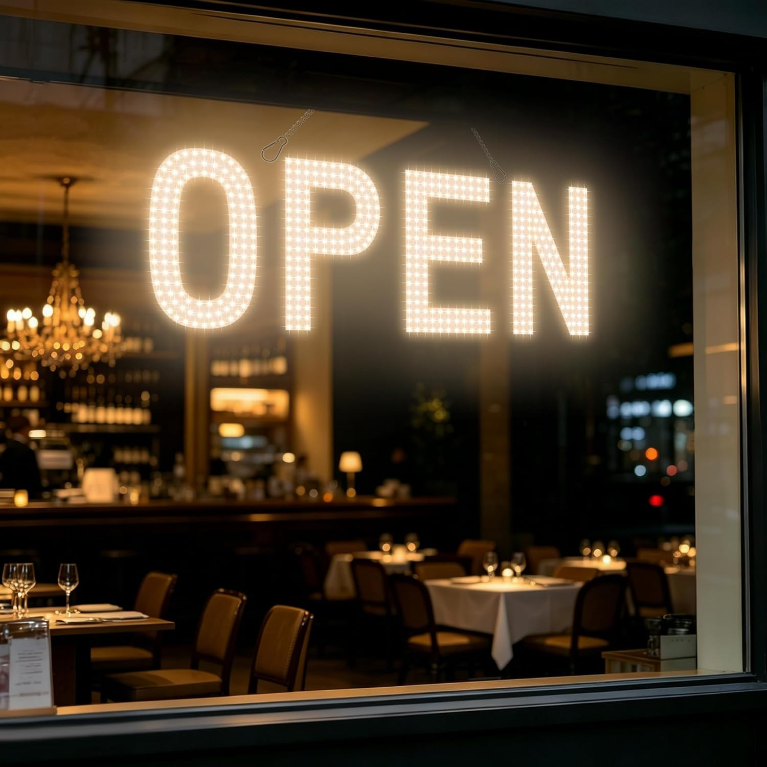 Open Signs for Business, 30″X10″ Big & Bright Open Sign with Remote Control Dimm