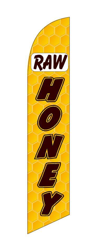 RAW HONEY swooper feather flag banner sign 6609