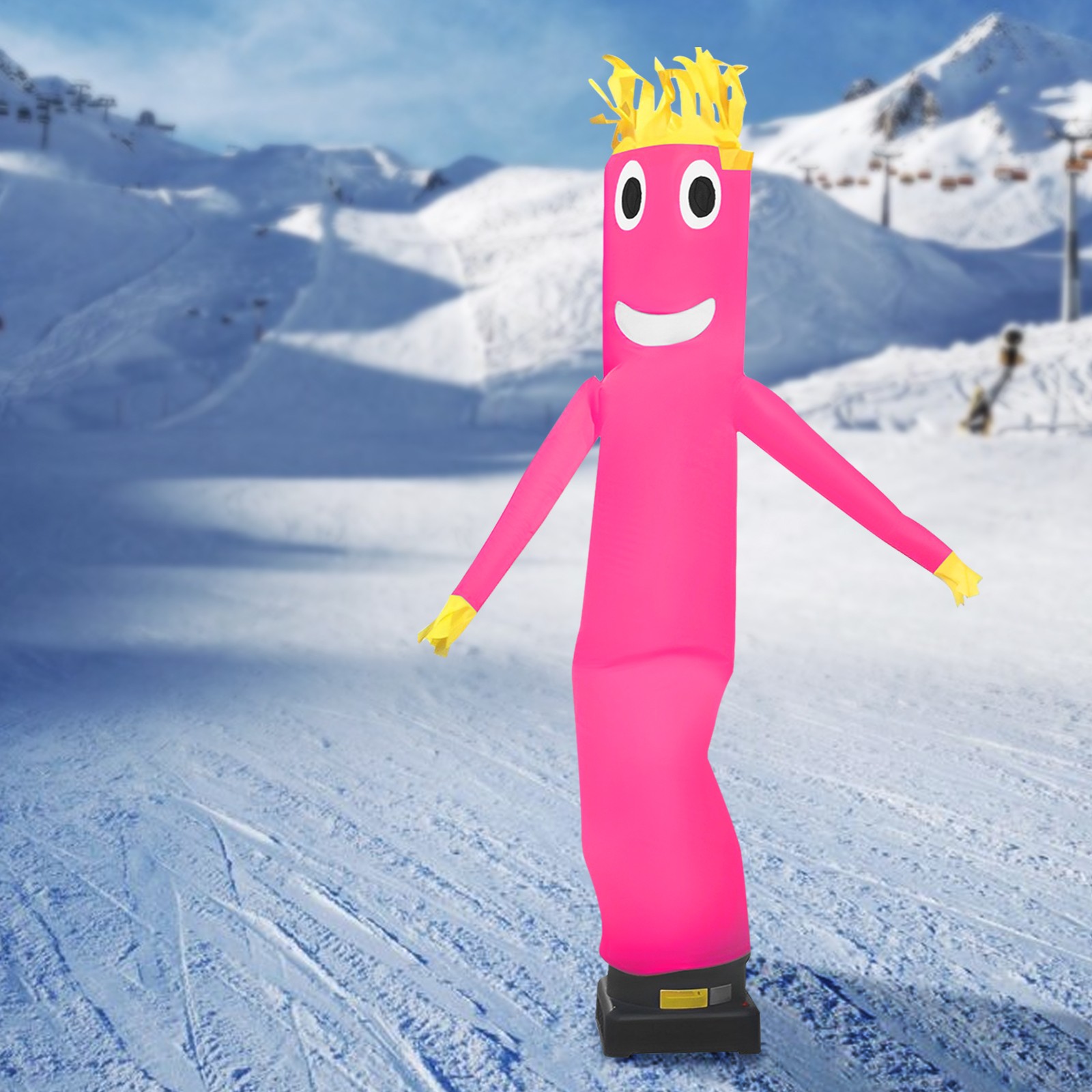 10ft Advertising Inflatable Tube Men, Waving Inflatable Tube Guy Pink