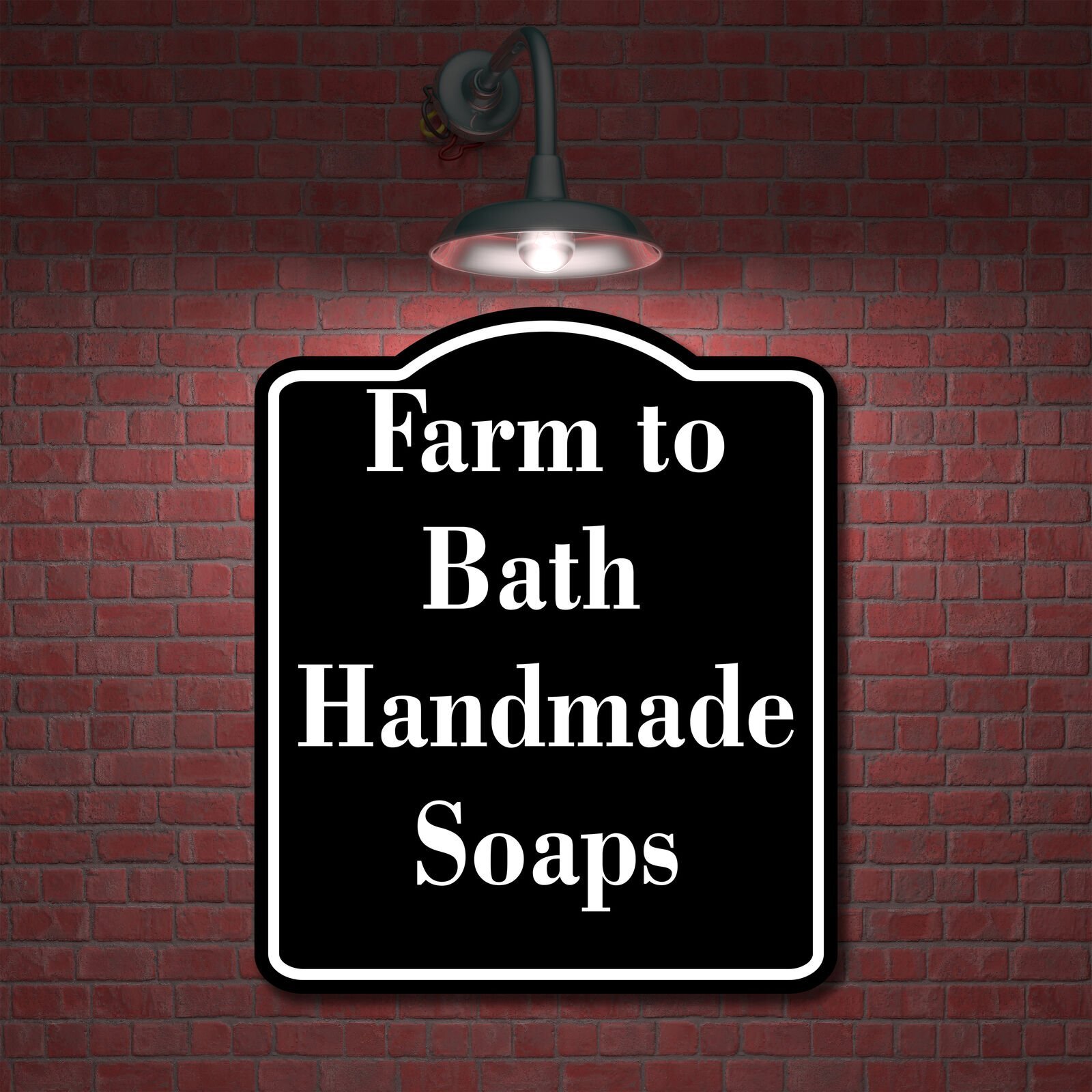 Farm-to-Bath – Handmade Soaps BLACK Aluminum Composite Sign