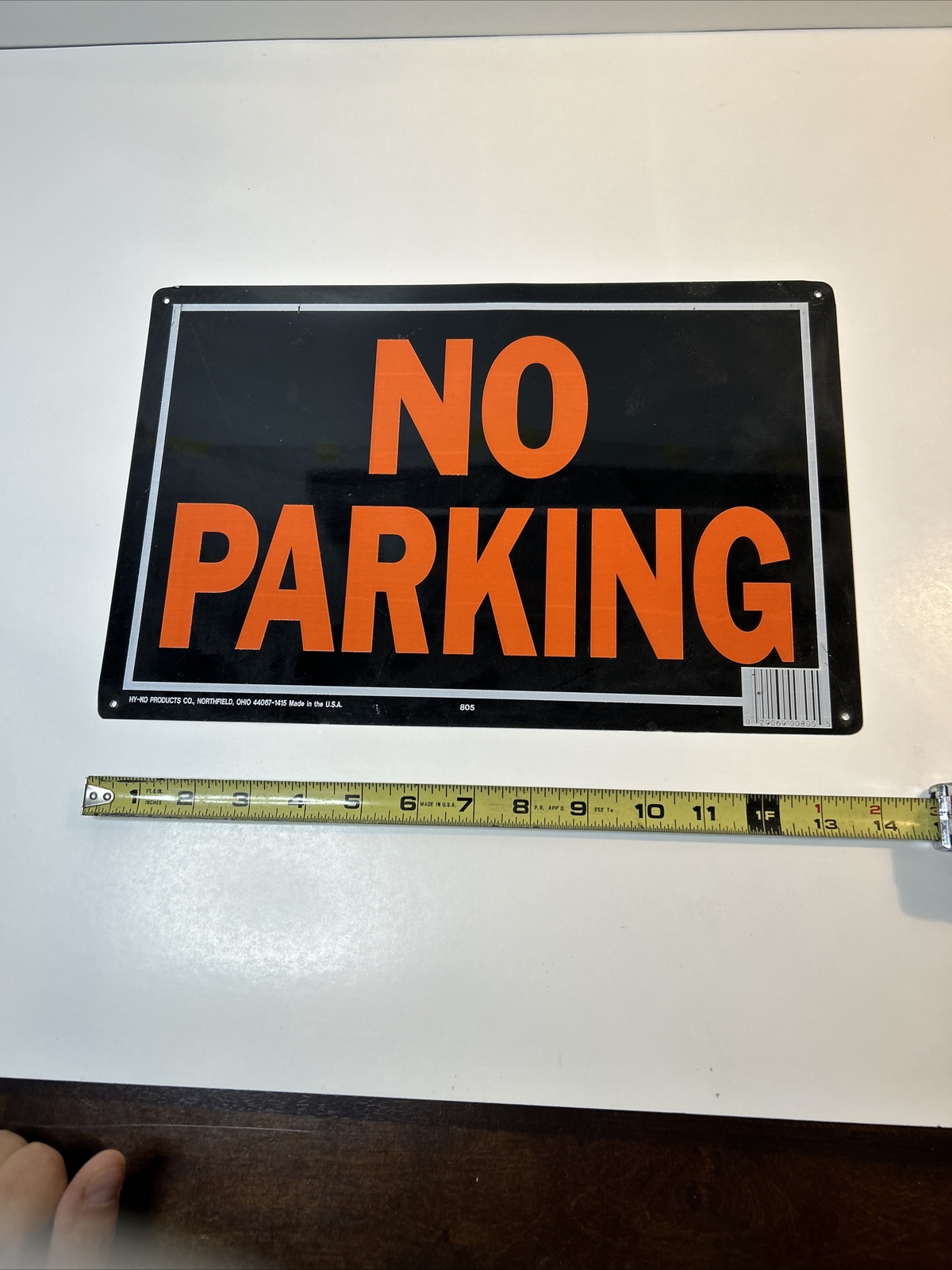 9-1/4″ X 14″ “No Parking” Metal Sign HY-KO 805 MADE IN USA