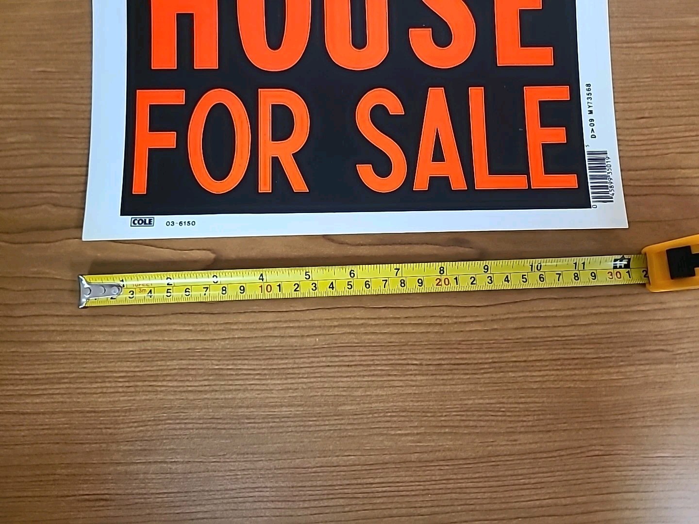 2 House For Sale Signs 8” x 12″ Cole Co., White Black Orange (Set Of 2)
