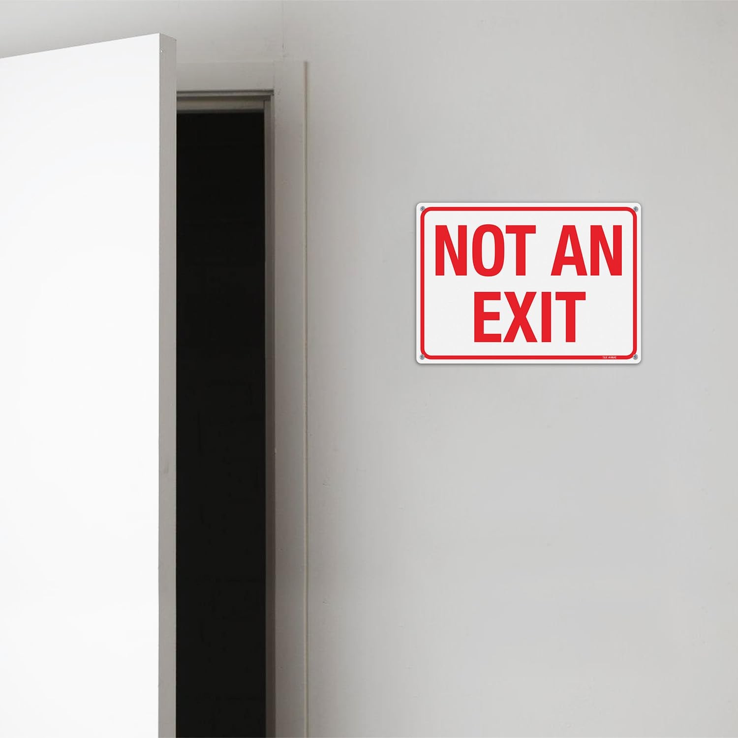 Large Not An Exit Sign – 2 Pack – 14 x 10 Inches Rust Free .040 Aluminum Refl…