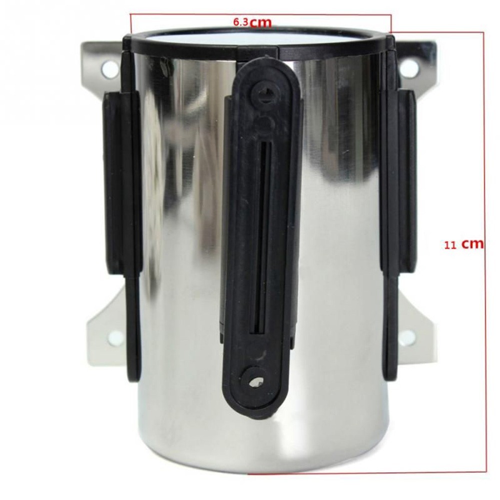 Crowd Control Stanchion with Retractable Tape and Stainless Steel Construction